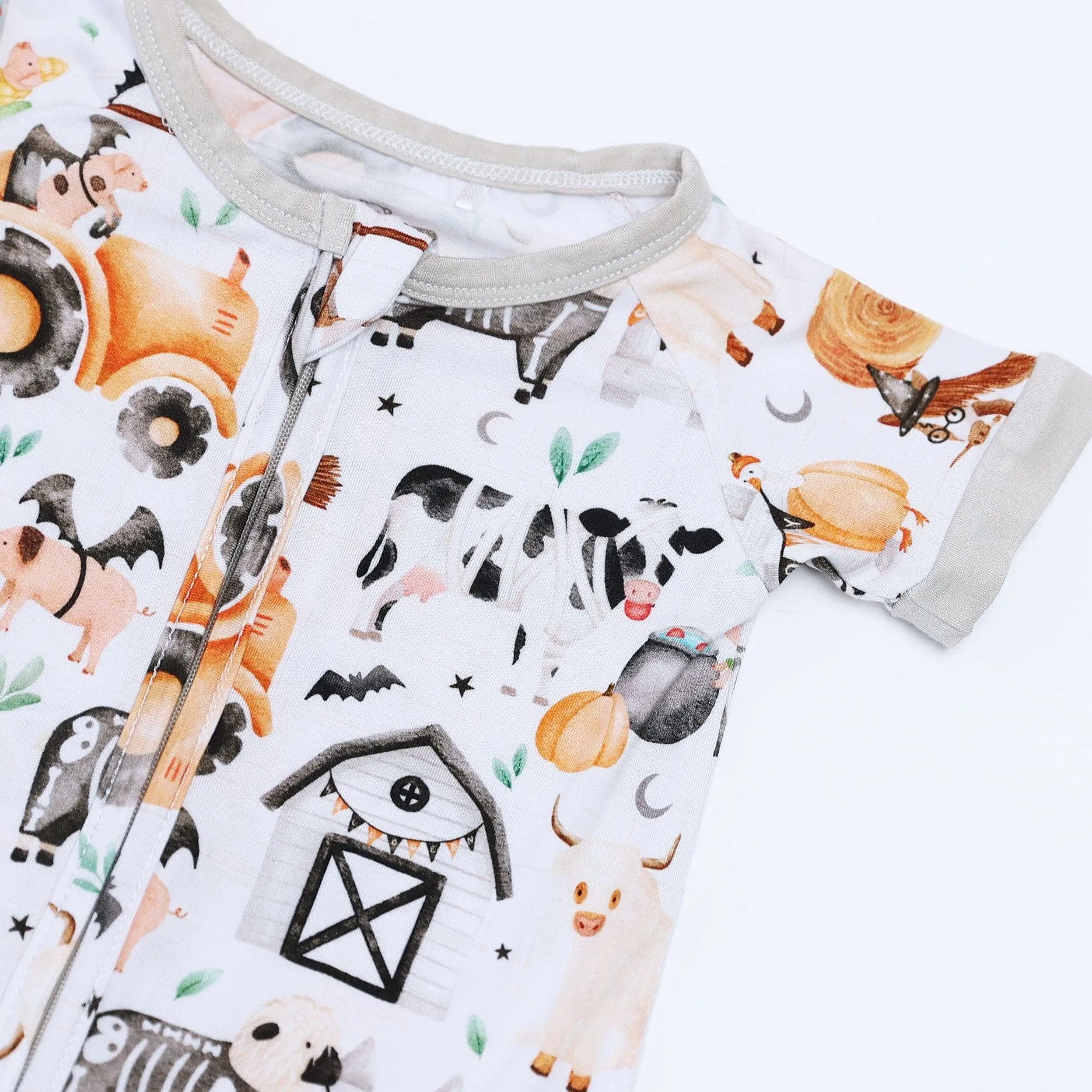 A Little Batty Farm-O-Ween - Bamboo Shorty Romper