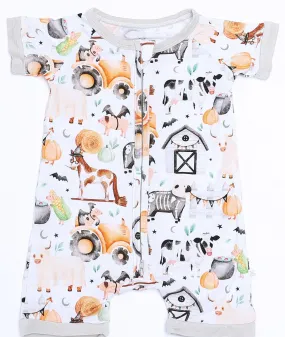 A Little Batty Farm-O-Ween - Bamboo Shorty Romper