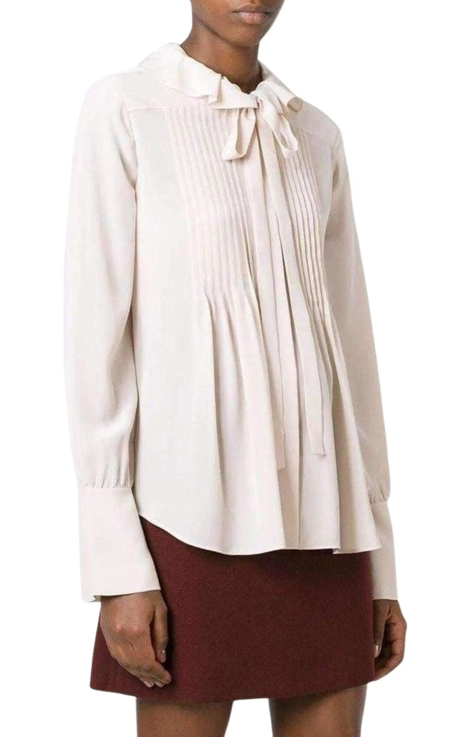 Albaster Bow Detail Silk Shirt