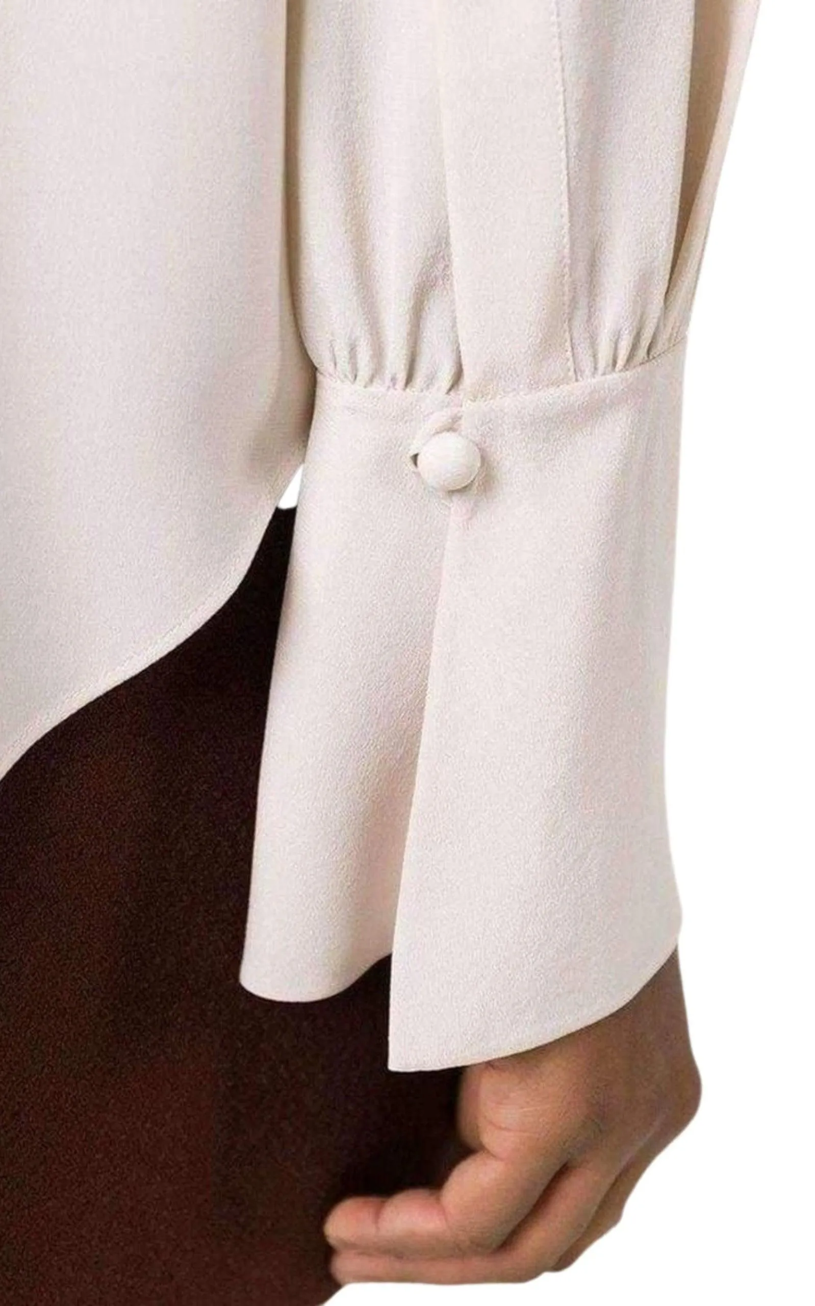 Albaster Bow Detail Silk Shirt