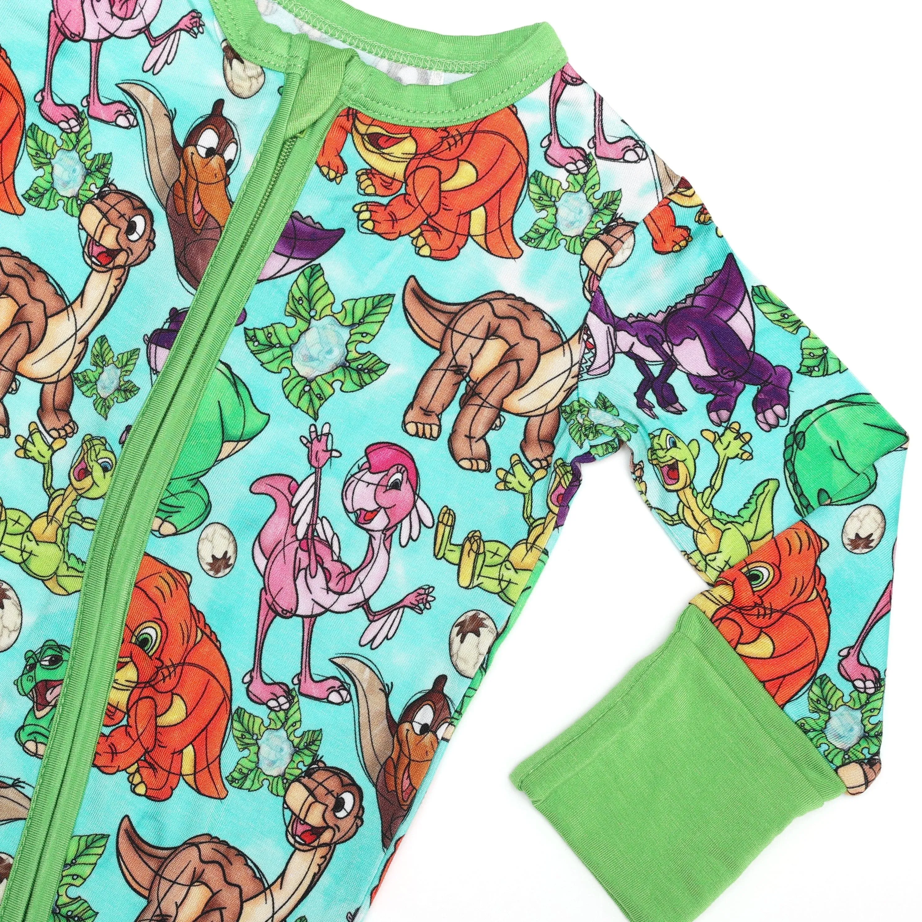 Beautifully Bold Little Dino - Bamboo Zippy Romper