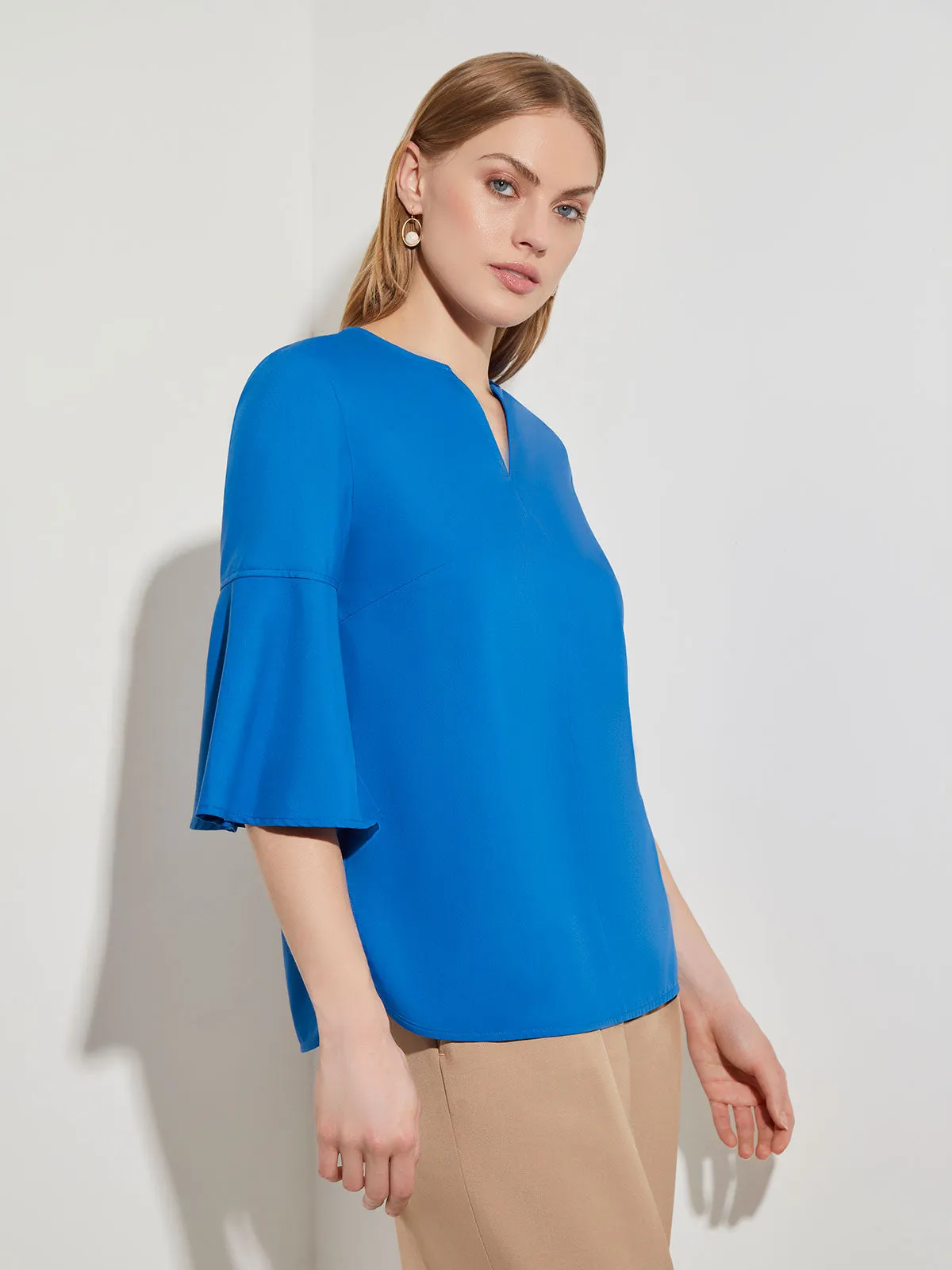 Bell Sleeve Woven Blouse