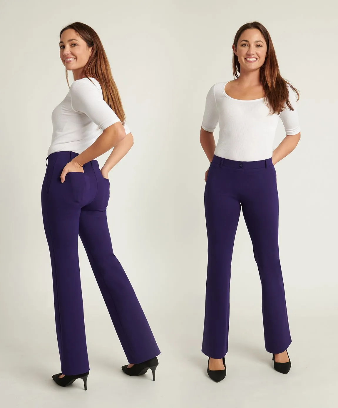 Boot-Cut | Two-Pocket Dress Pant Yoga Pants (Concord)