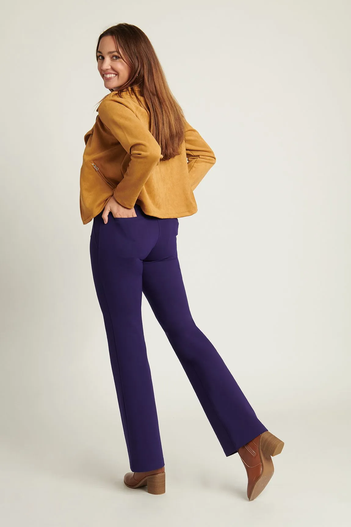 Boot-Cut | Two-Pocket Dress Pant Yoga Pants (Concord)