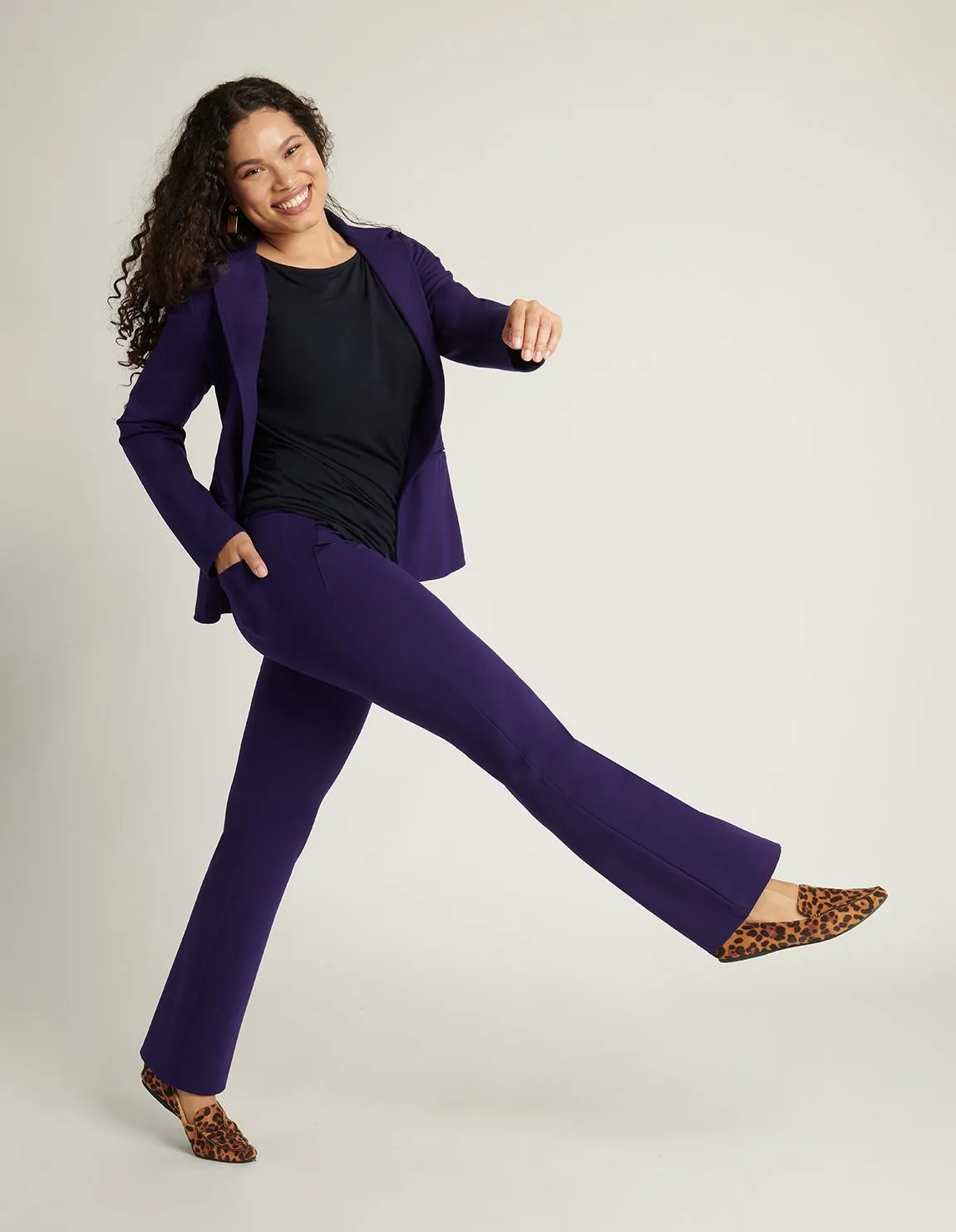 Boot-Cut | Two-Pocket Dress Pant Yoga Pants (Concord)