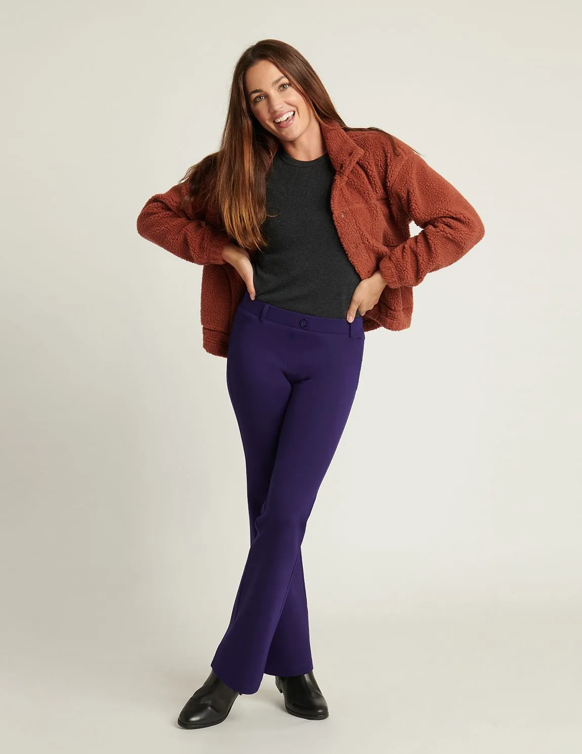 Boot-Cut | Two-Pocket Dress Pant Yoga Pants (Concord)