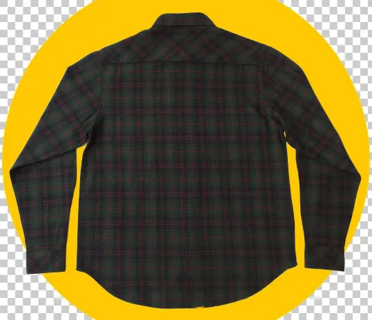 Brooklyn Work T35 Plaid Flannel L/S Shirt Green/Black/Burgundy