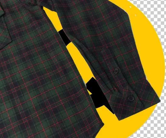 Brooklyn Work T35 Plaid Flannel L/S Shirt Green/Black/Burgundy