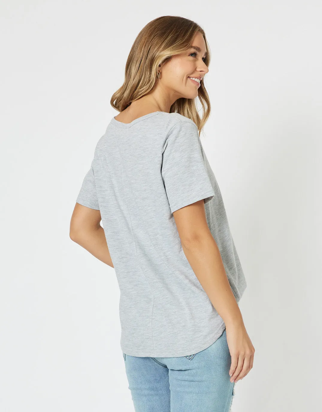 C'est La Vie T-Shirt - Grey Marle
