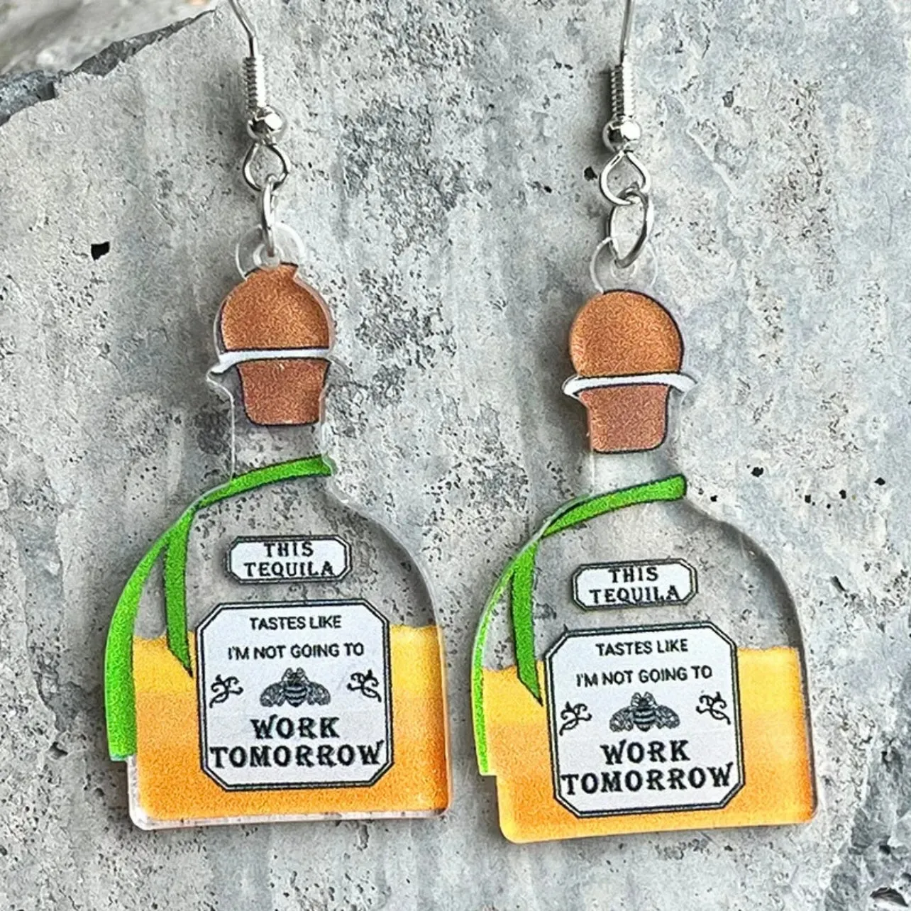 Cocktail Earrings - Happy Hour, Wine Earrings, Booze Earrings, Bachelorette Earrings, Bachelorette Accessories, Drink Earrings