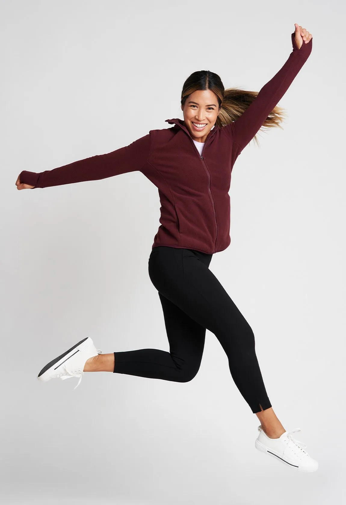 Crop Two-Pocket Dress Pant Yoga Pants (Black)