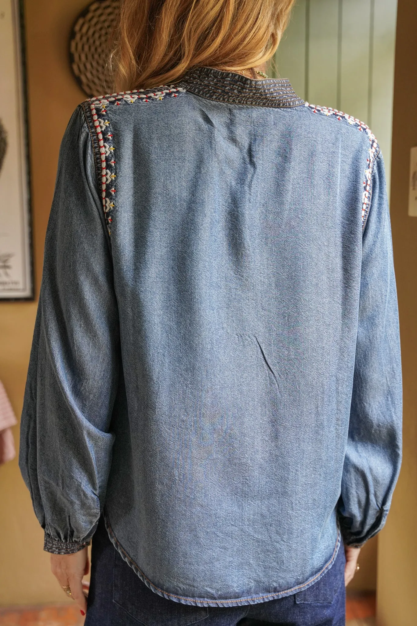 Denim Embroidered Shirt