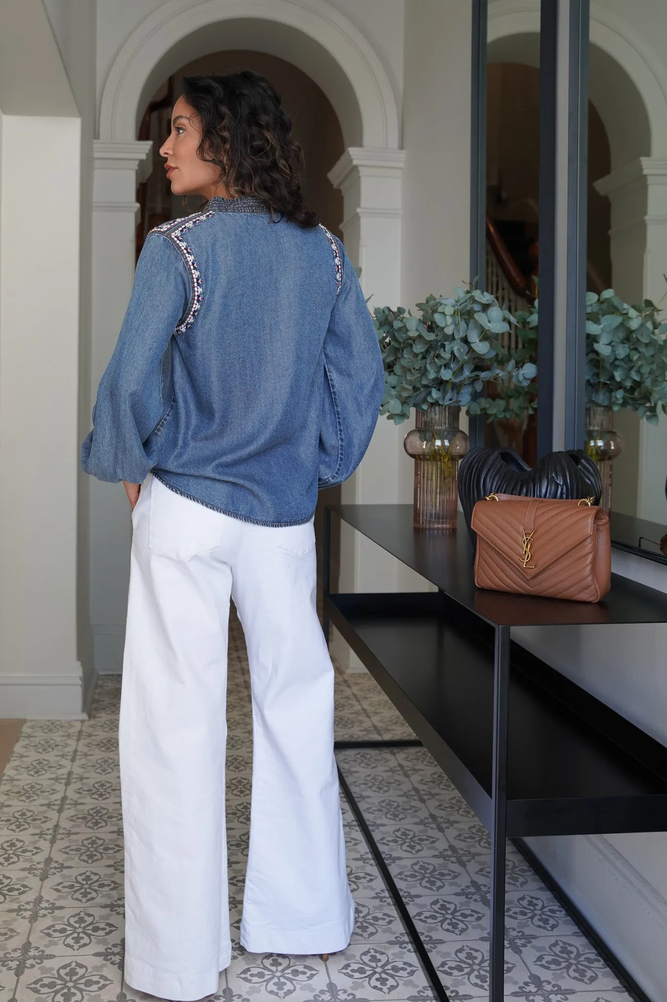 Denim Embroidered Shirt