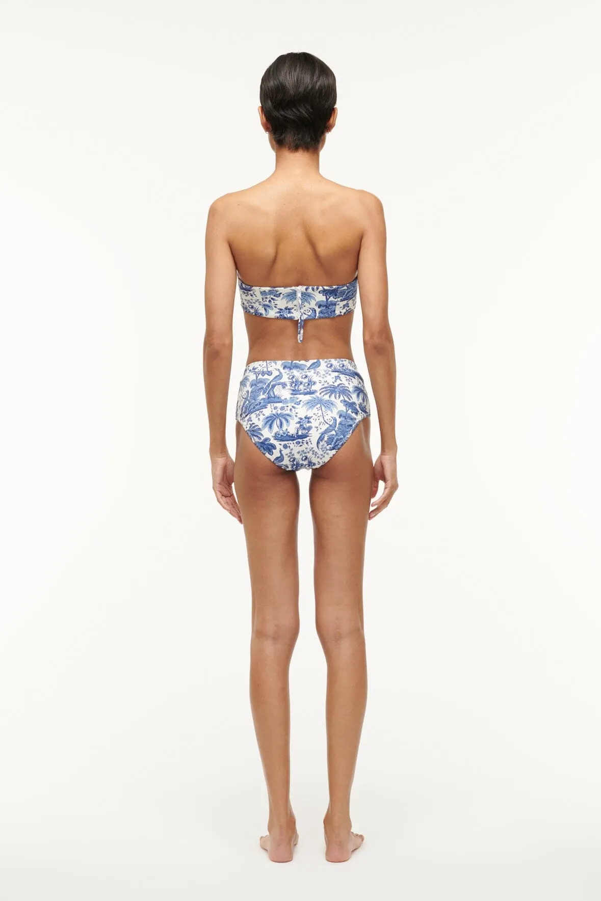 DEVON HIGH RISE BIKINI BOTTOM | BLUE TOILE