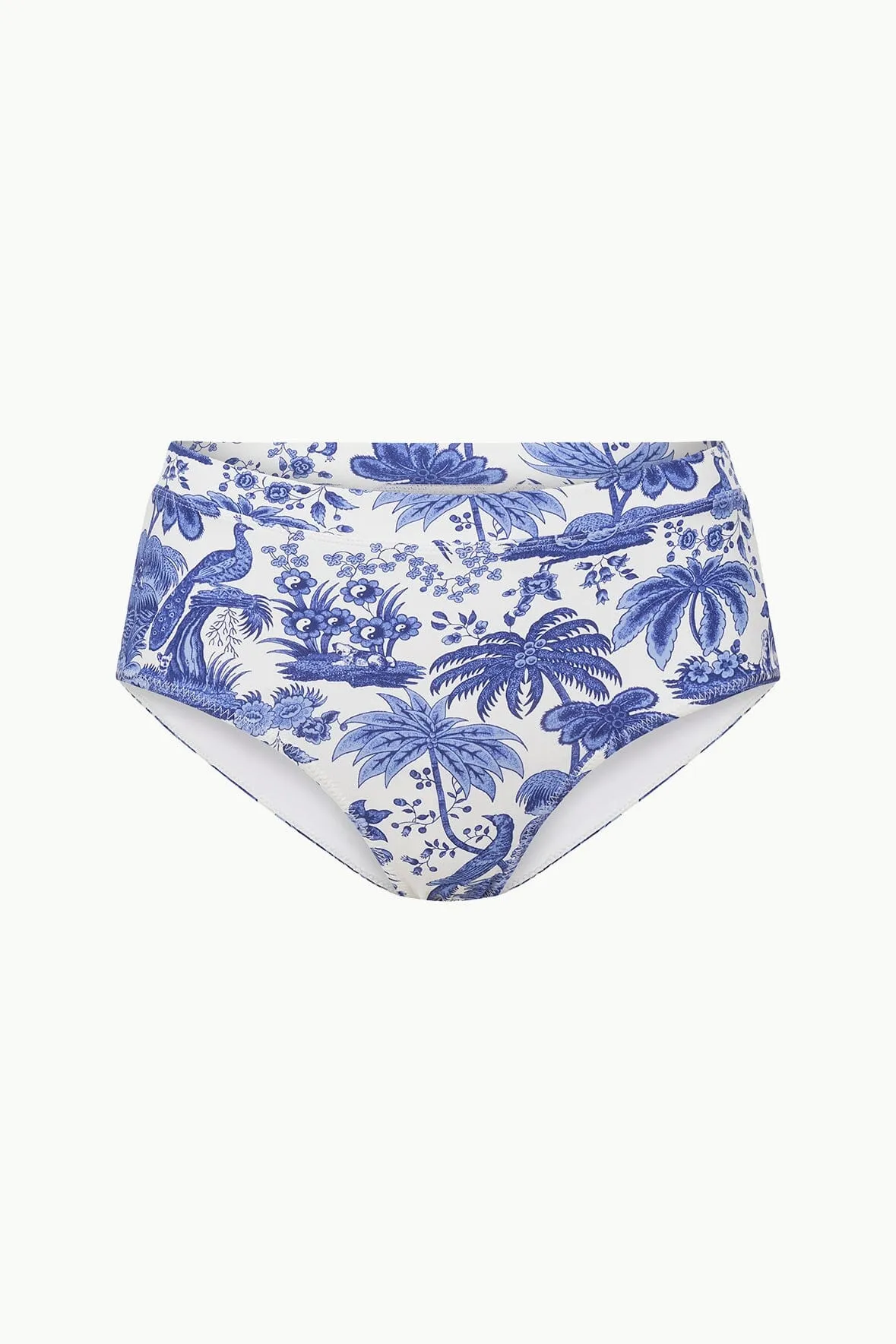 DEVON HIGH RISE BIKINI BOTTOM | BLUE TOILE