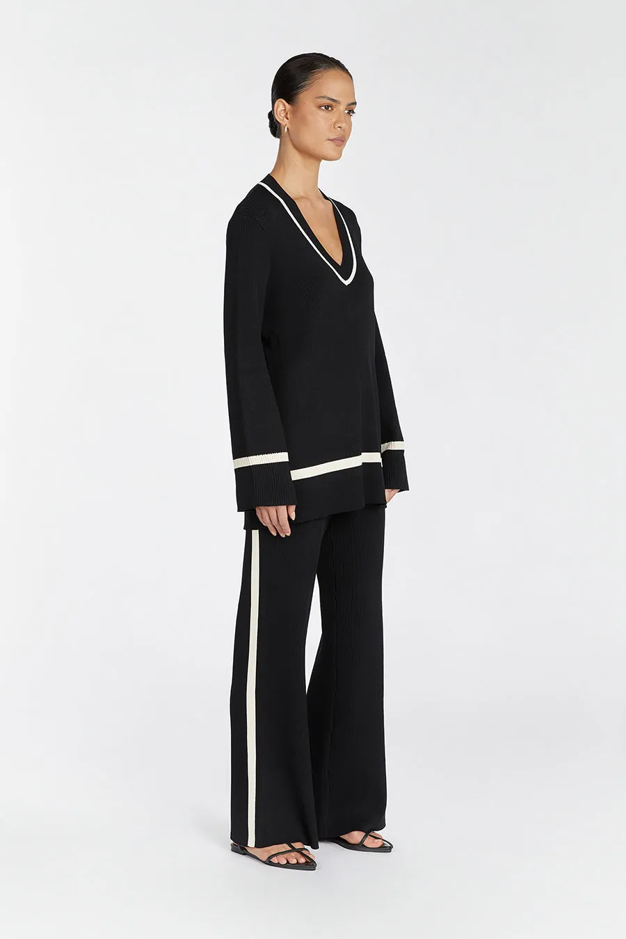 ELSIE BLACK KNIT JUMPER