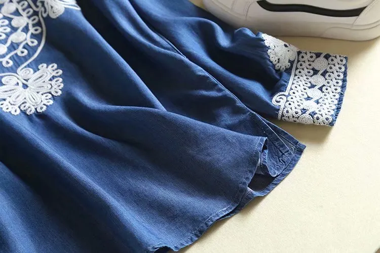 Embroidery  Denim Shirt