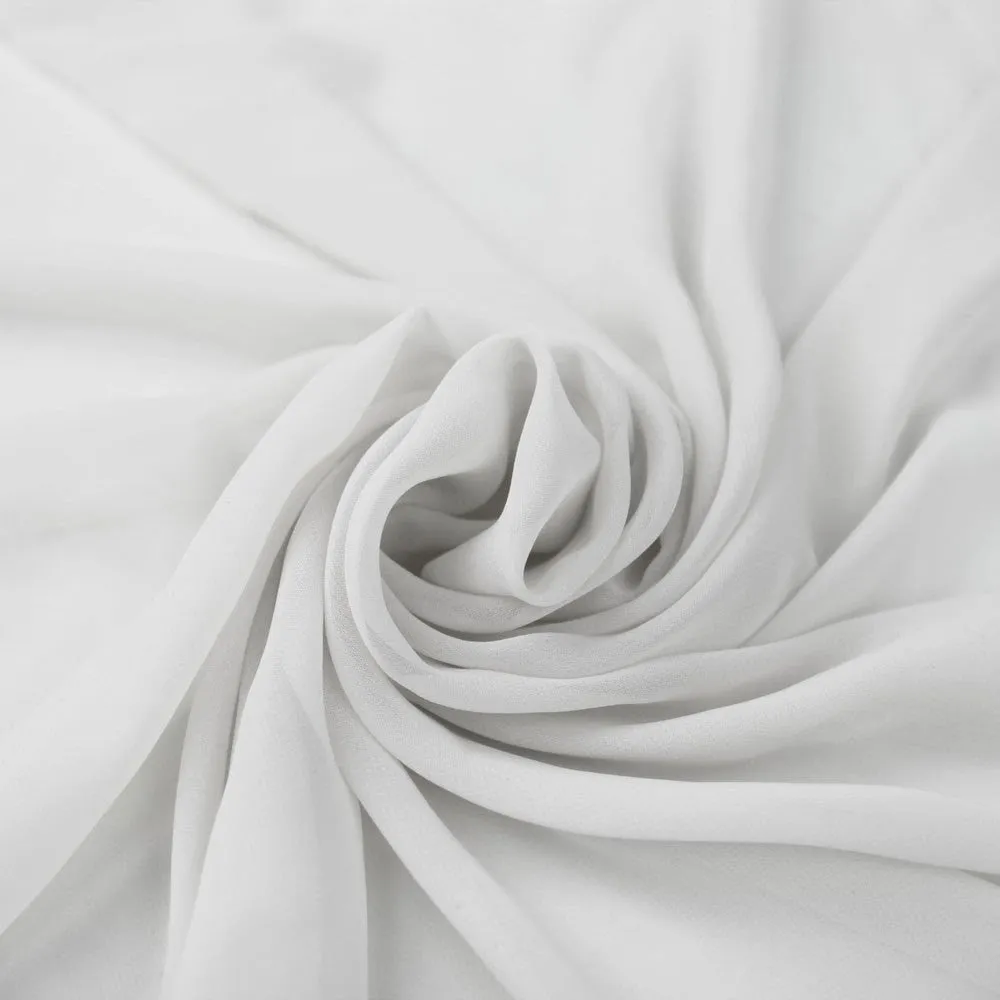 FabricLA Hi Multi Chiffon Fabric | White