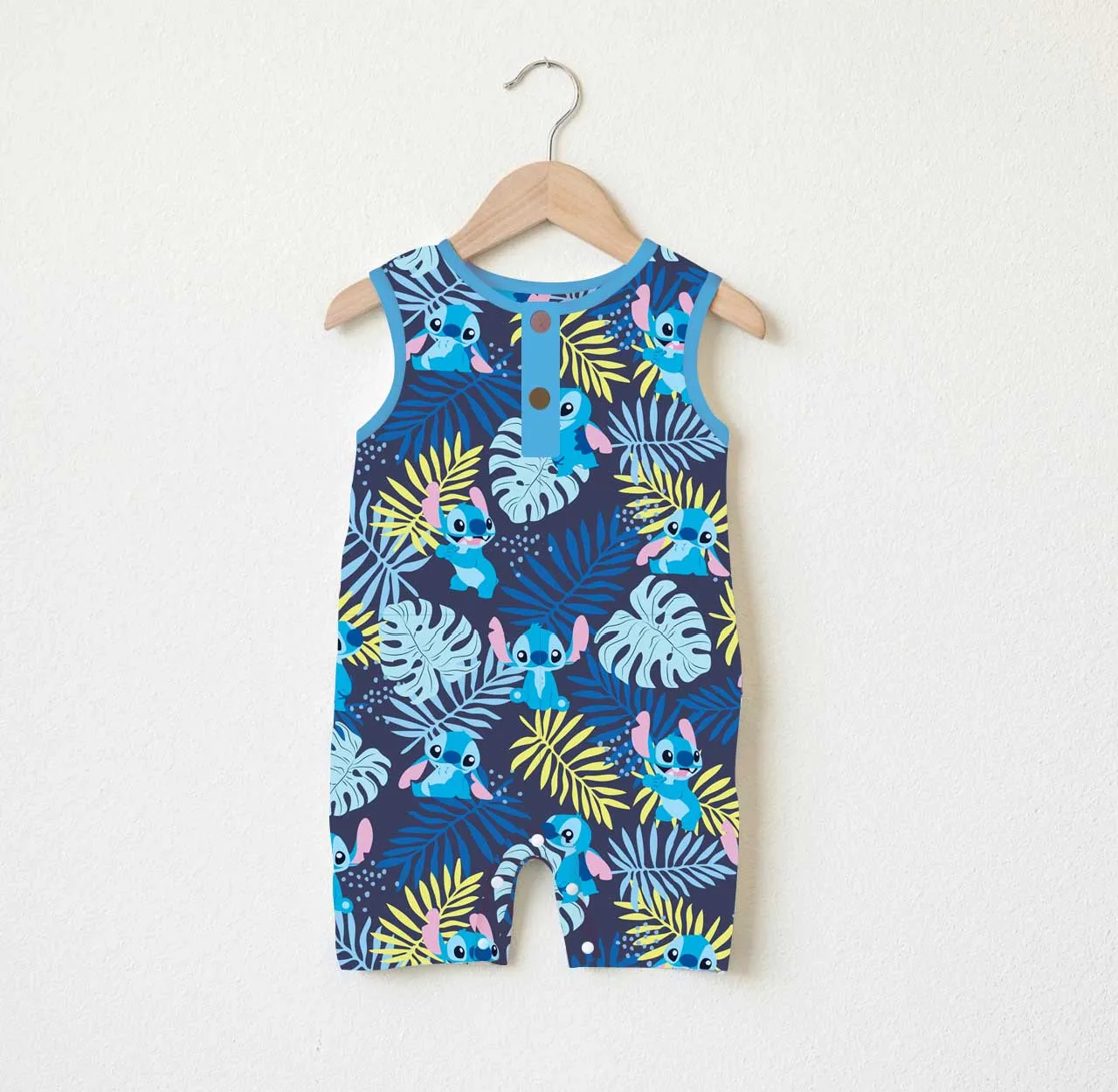 Fluffy Friends Ohana - Bamboo Baby Tank Romper