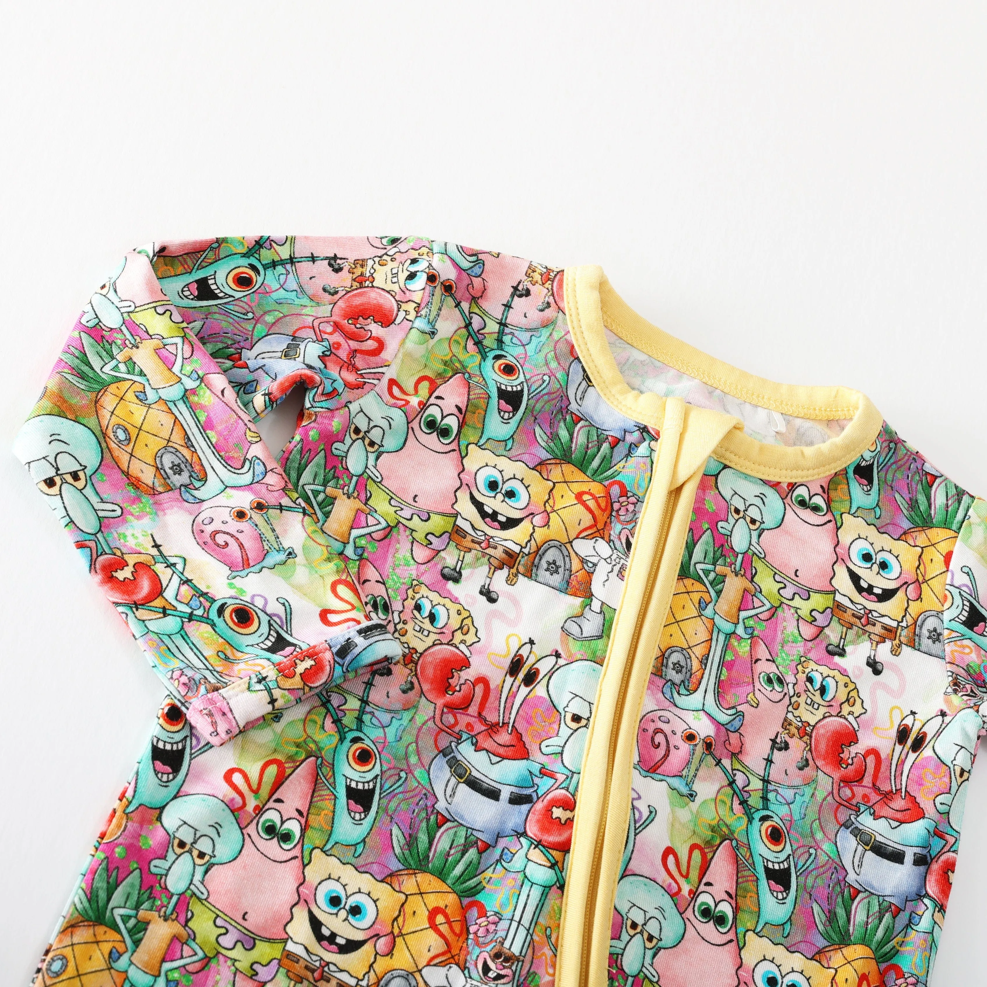 Fluffy Friends Spongey - Bamboo Zippy Romper