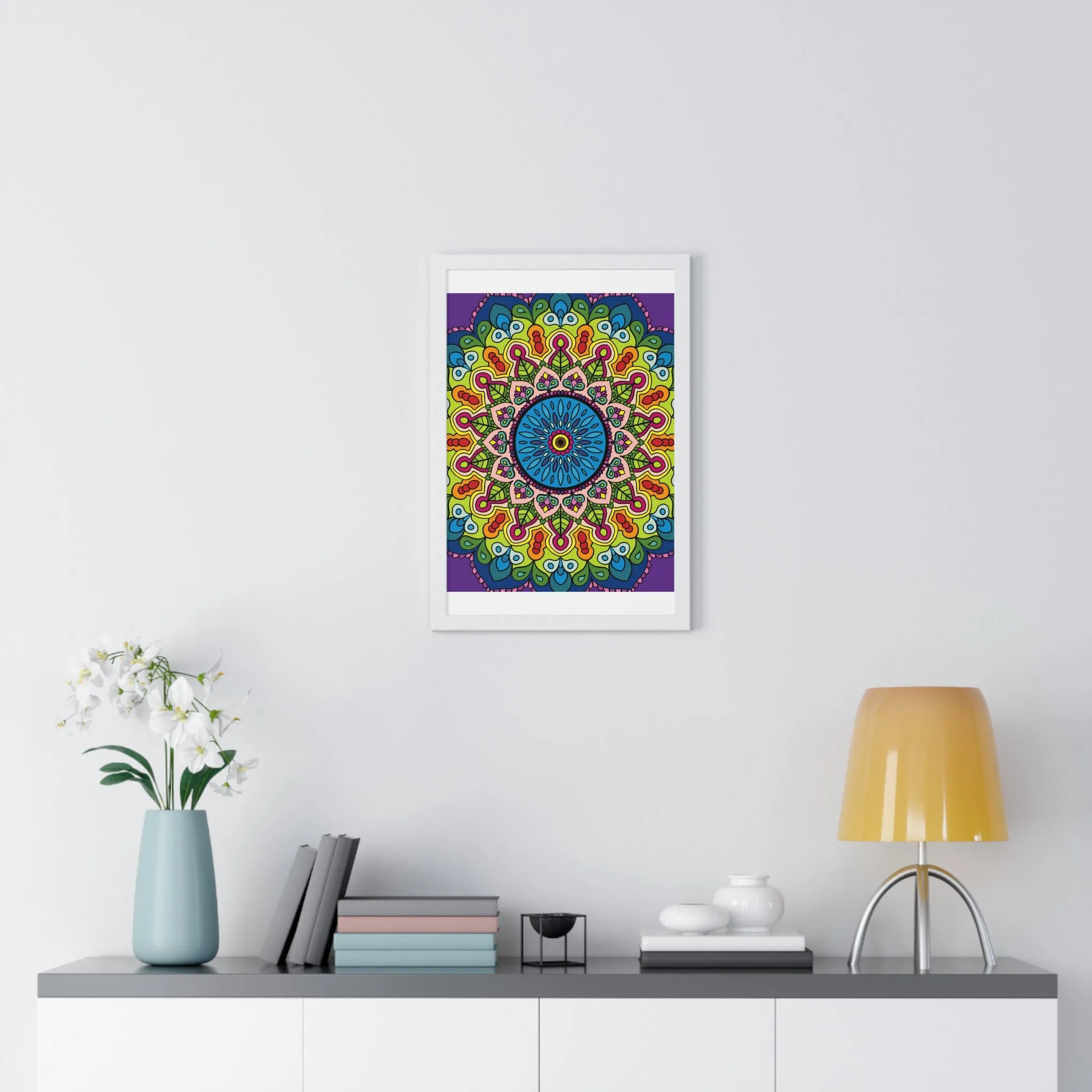 Handmade Mandala Art Vertical Framed Poster