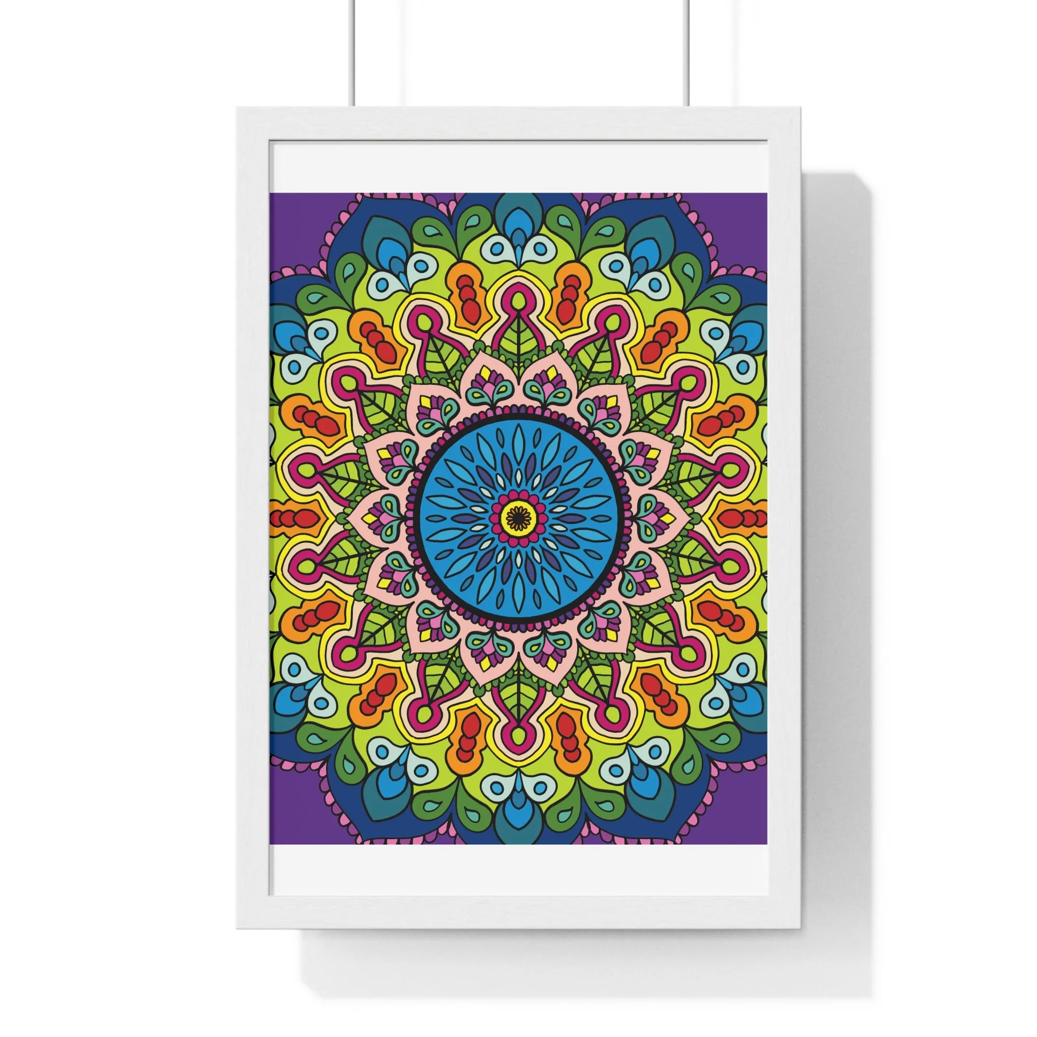 Handmade Mandala Art Vertical Framed Poster