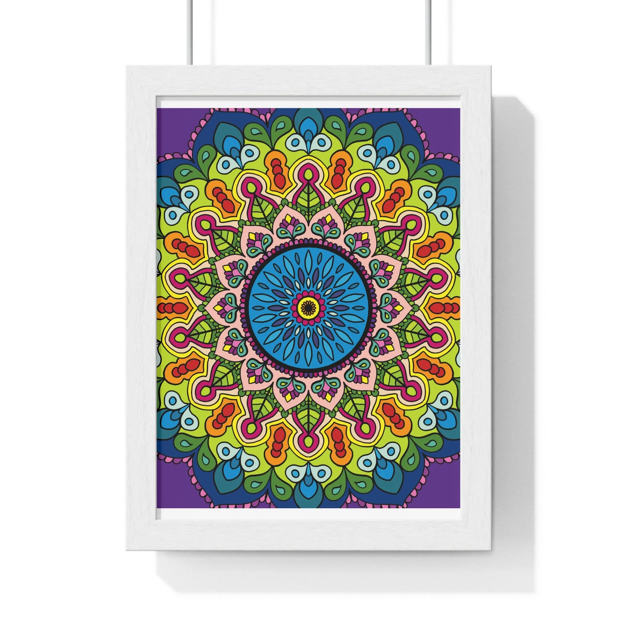 Handmade Mandala Art Vertical Framed Poster