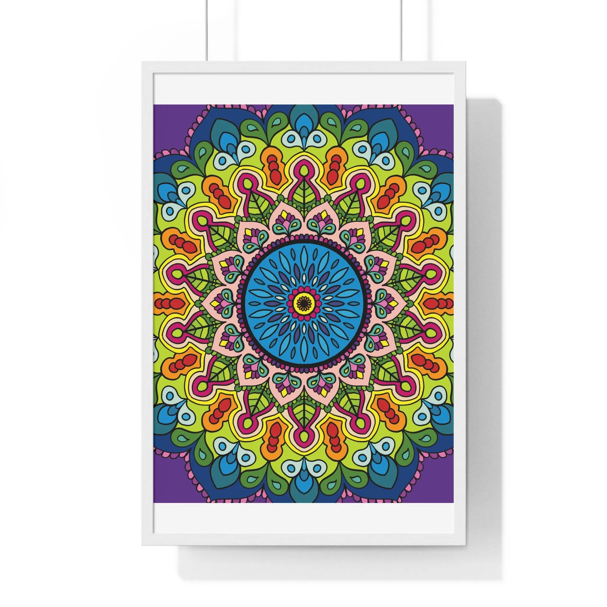 Handmade Mandala Art Vertical Framed Poster