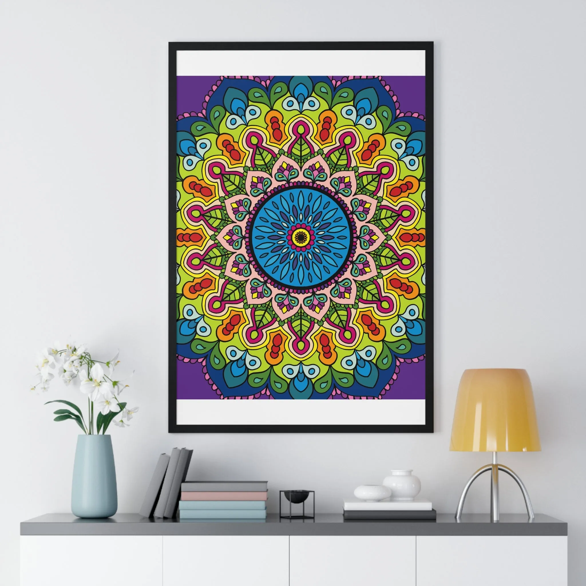 Handmade Mandala Art Vertical Framed Poster
