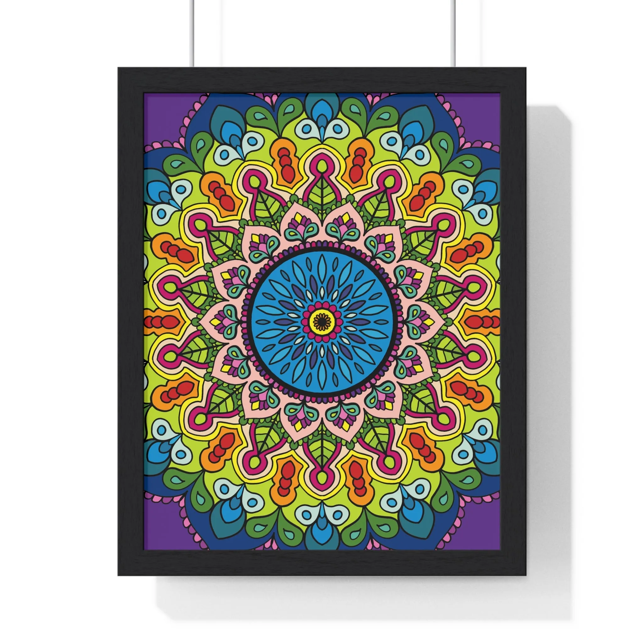 Handmade Mandala Art Vertical Framed Poster