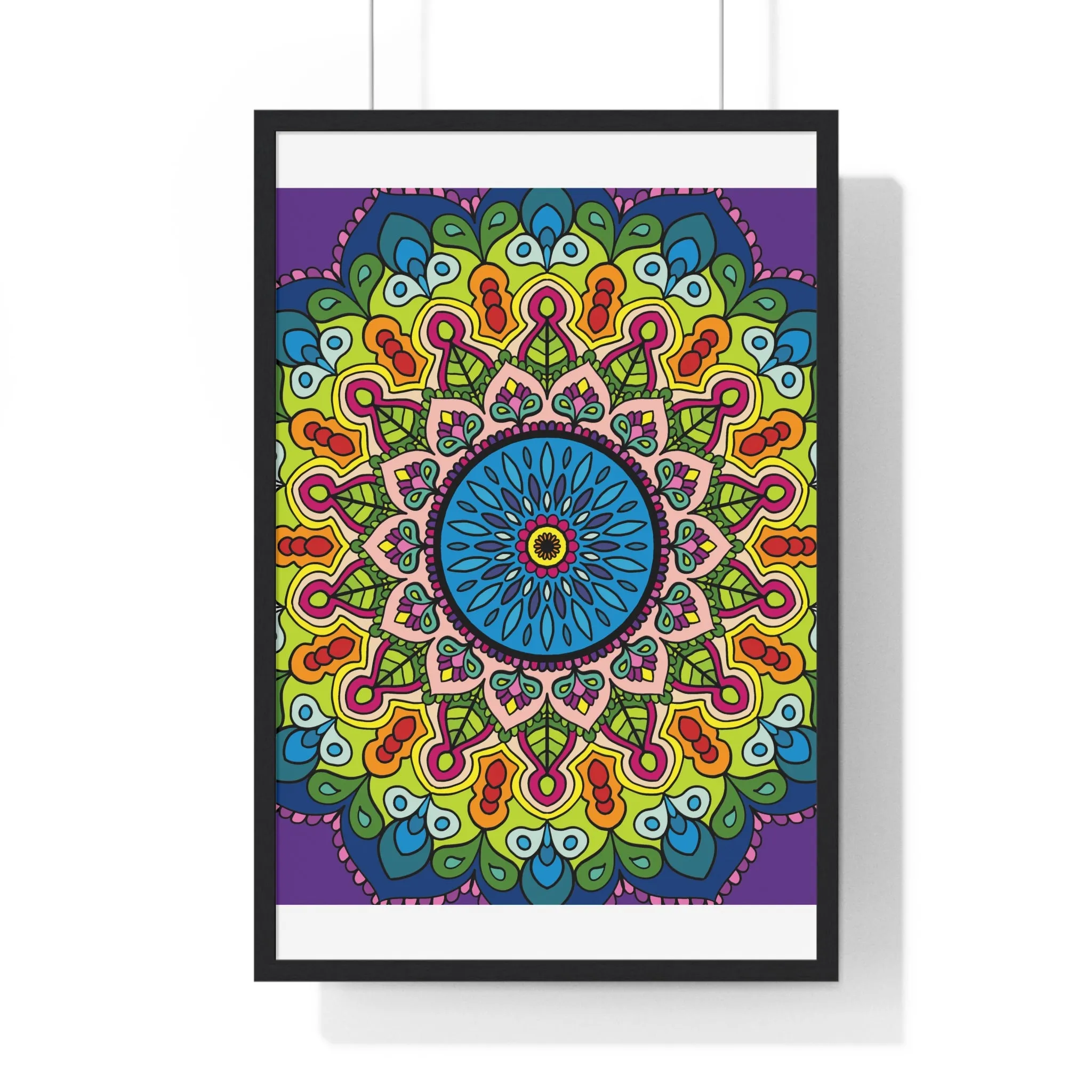 Handmade Mandala Art Vertical Framed Poster