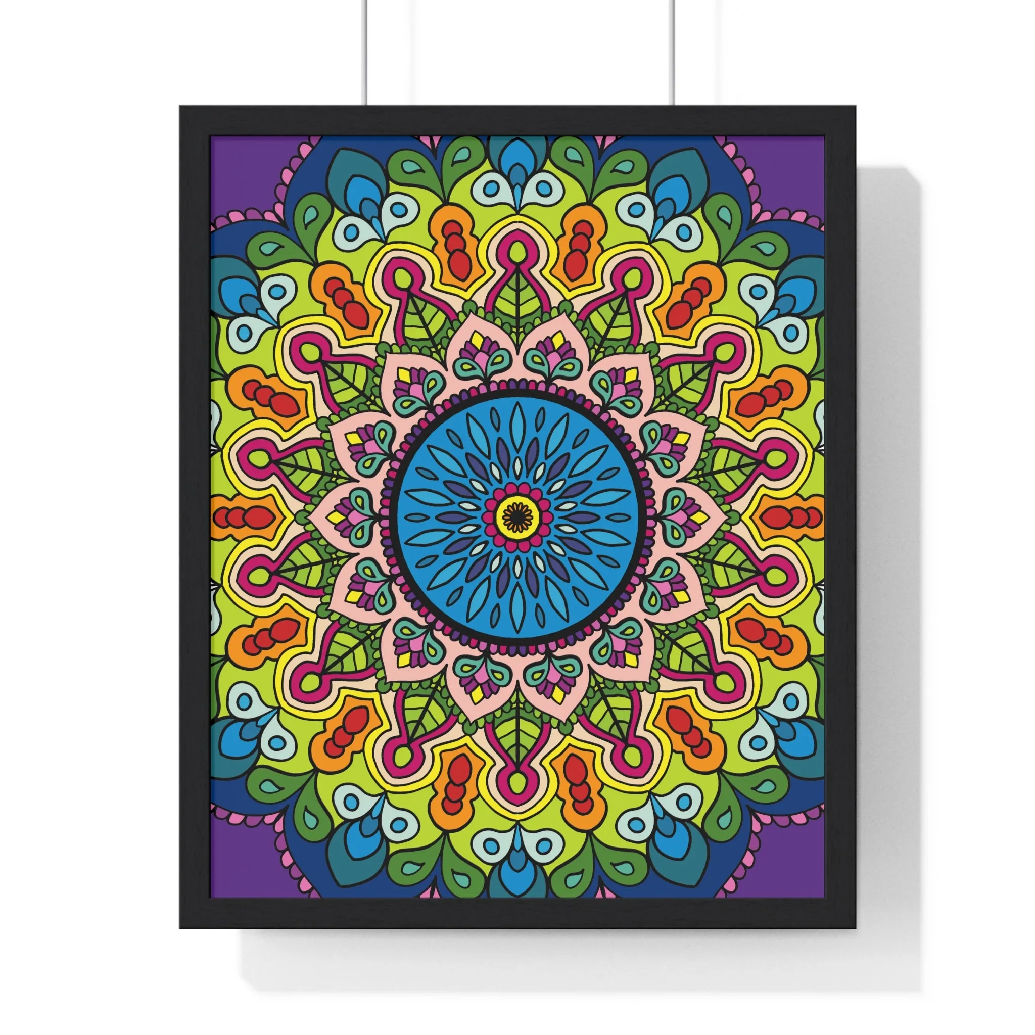 Handmade Mandala Art Vertical Framed Poster