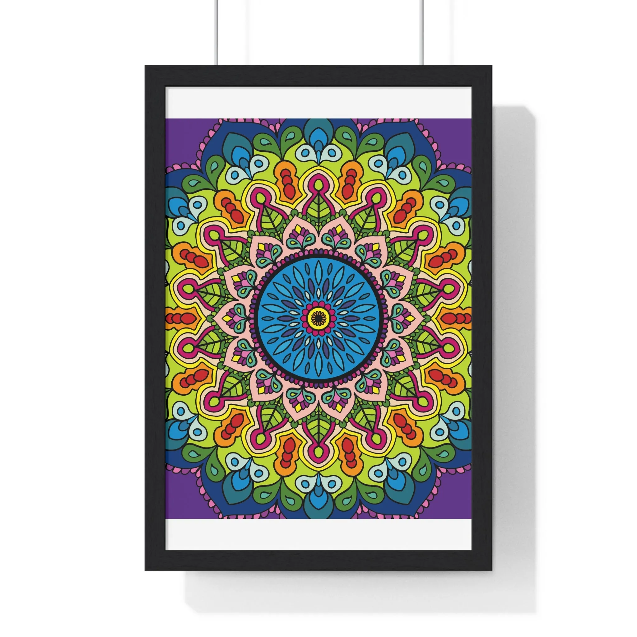 Handmade Mandala Art Vertical Framed Poster