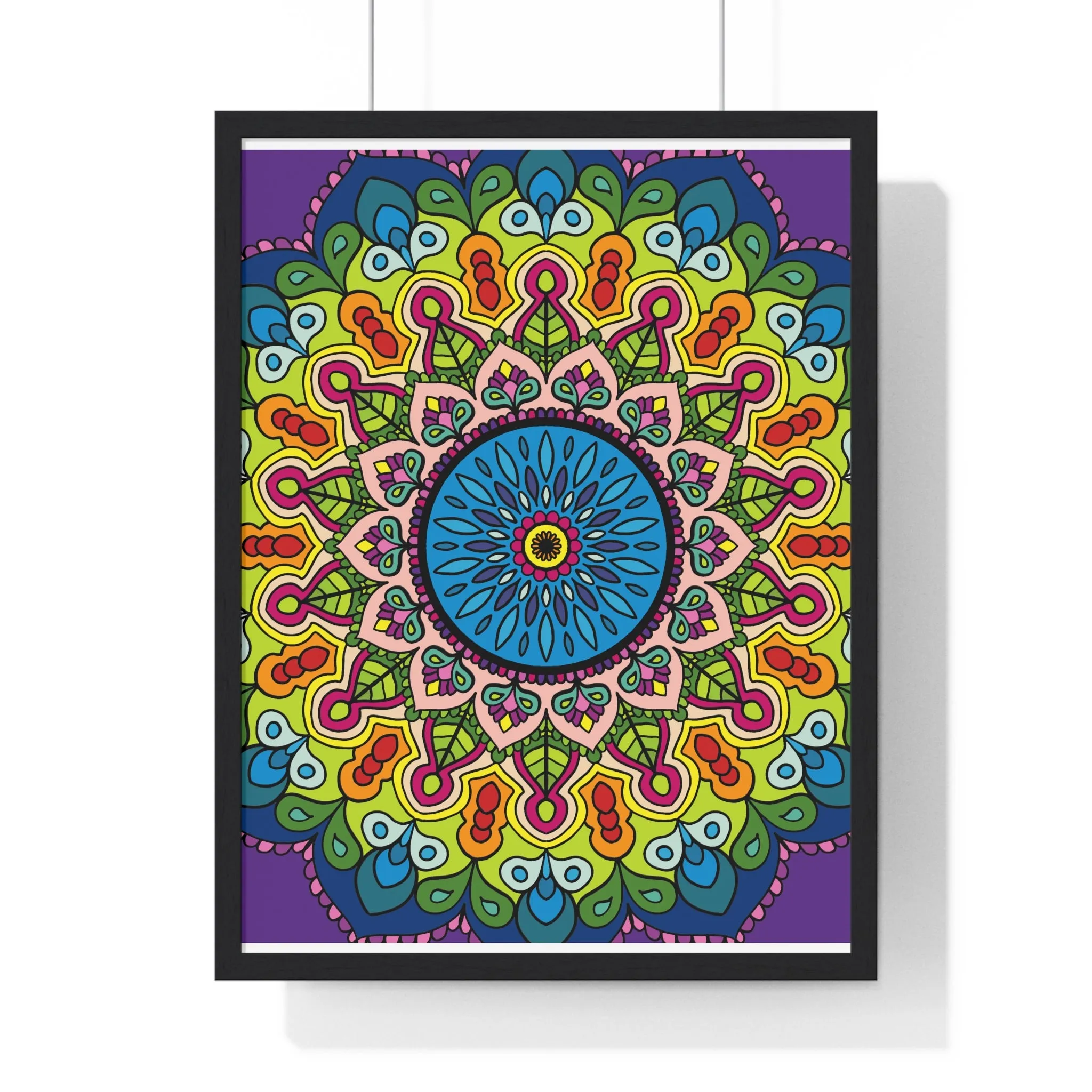 Handmade Mandala Art Vertical Framed Poster