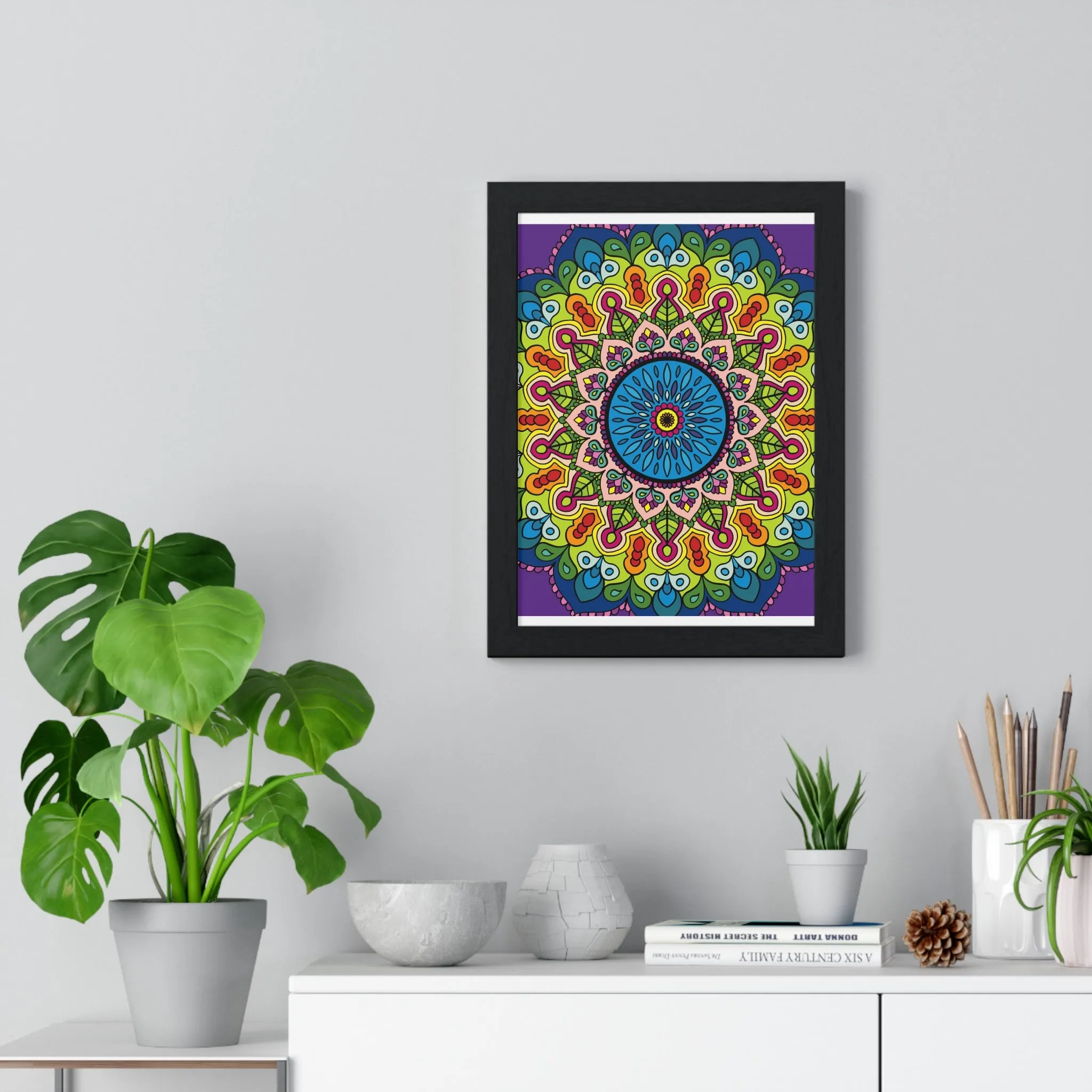 Handmade Mandala Art Vertical Framed Poster