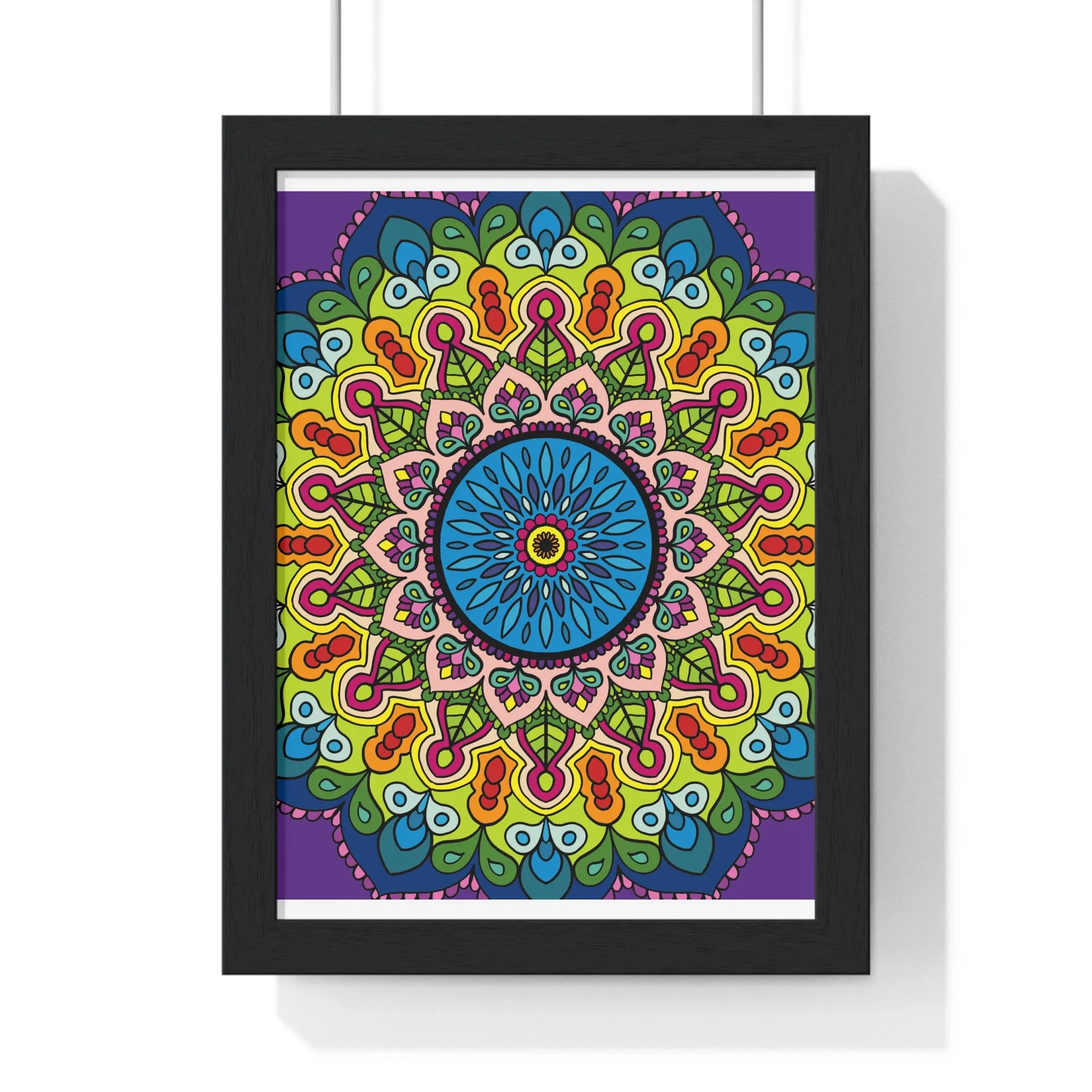 Handmade Mandala Art Vertical Framed Poster