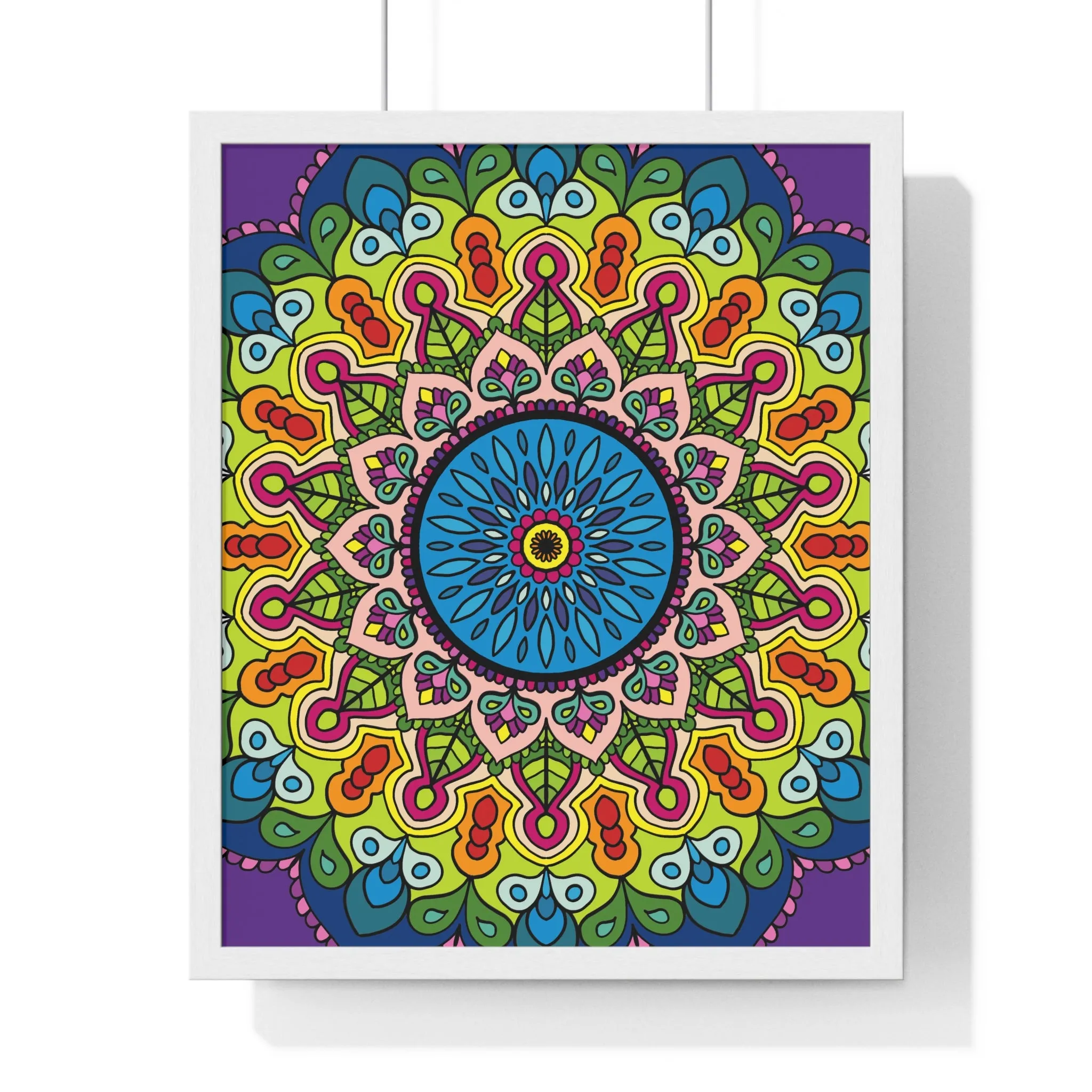 Handmade Mandala Art Vertical Framed Poster