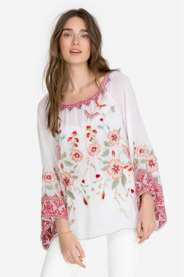 Johnny Was Grace Top- White - Small ONLY
