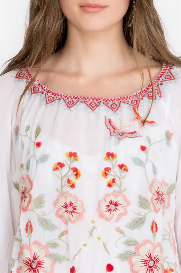 Johnny Was Grace Top- White - Small ONLY