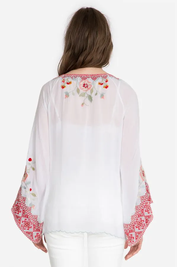 Johnny Was Grace Top- White - Small ONLY