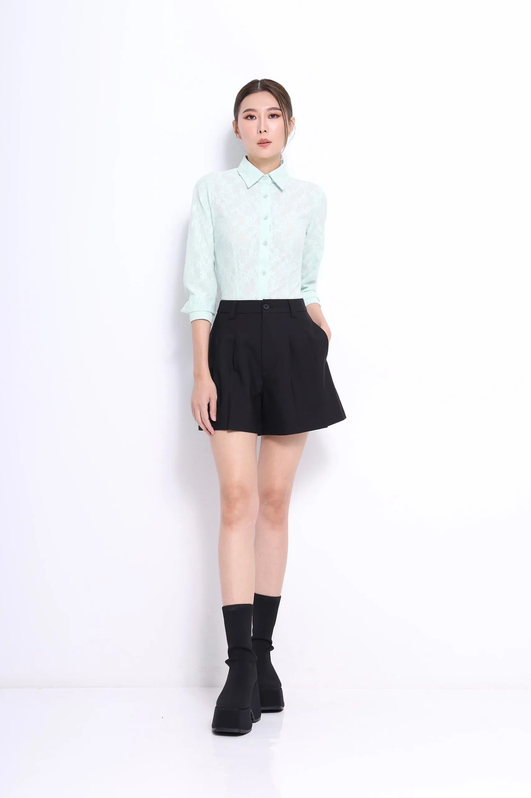 Kiera Lace Button Down Shirt