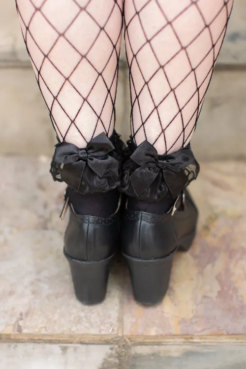 Lace Ruffle Anklet with Bow