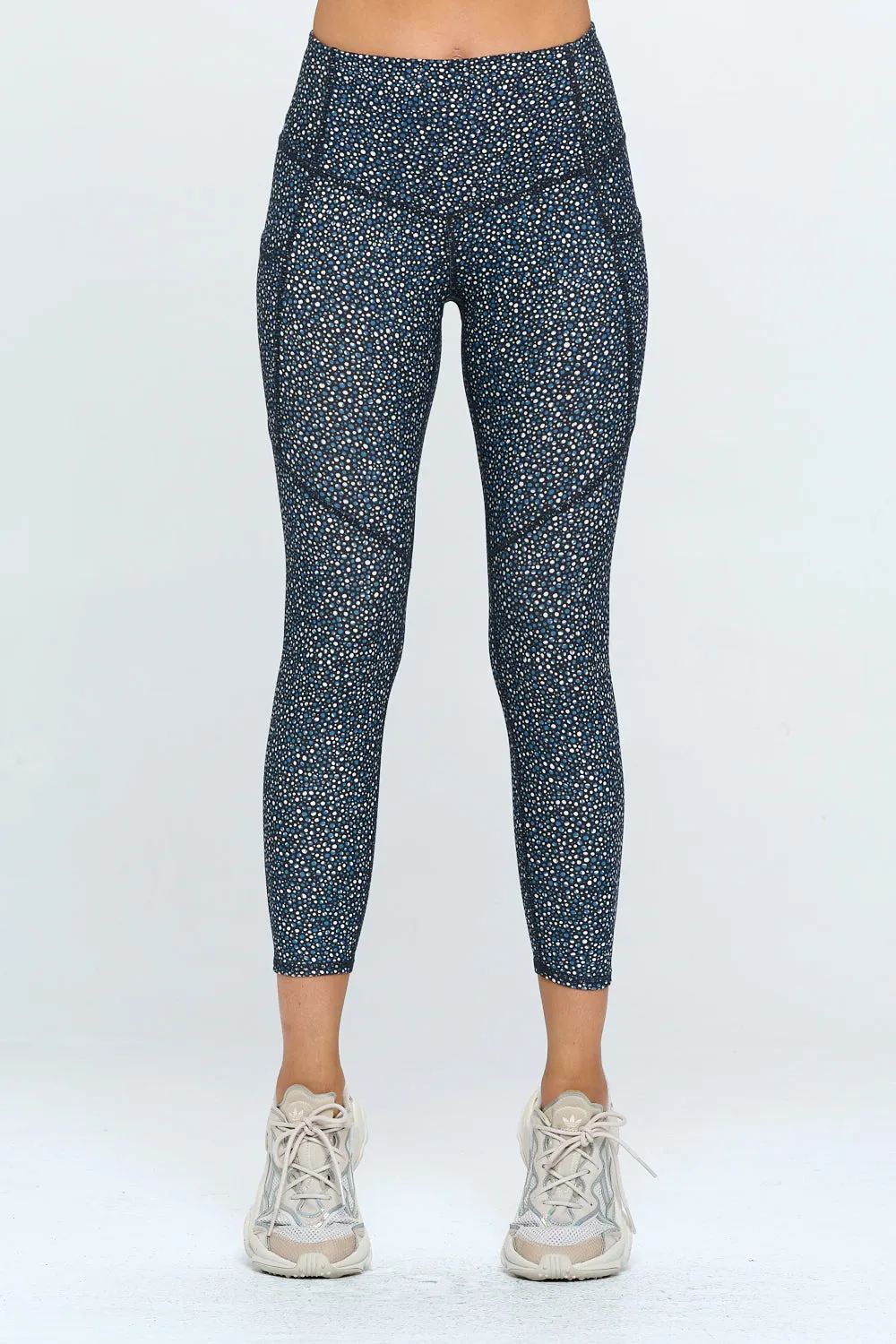 Liz - Navy Cream Secuence Pockets 7/8 Legging