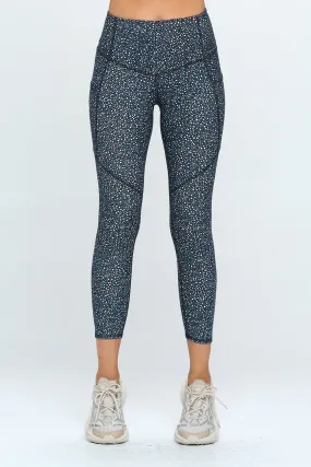 Liz - Navy Cream Secuence Pockets 7/8 Legging
