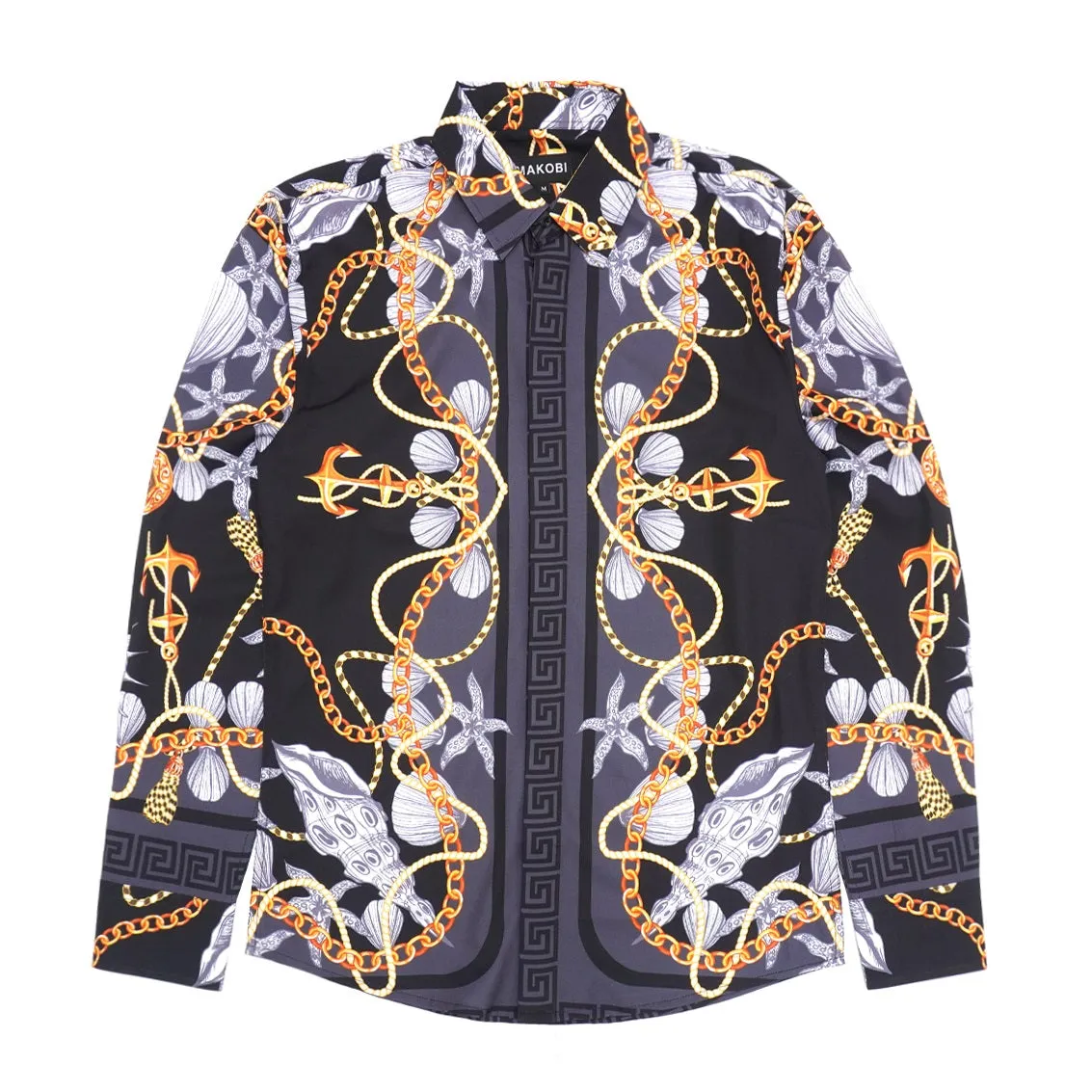 M1833 Capone Printed Shirt - Black