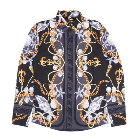 M1833 Capone Printed Shirt - Black