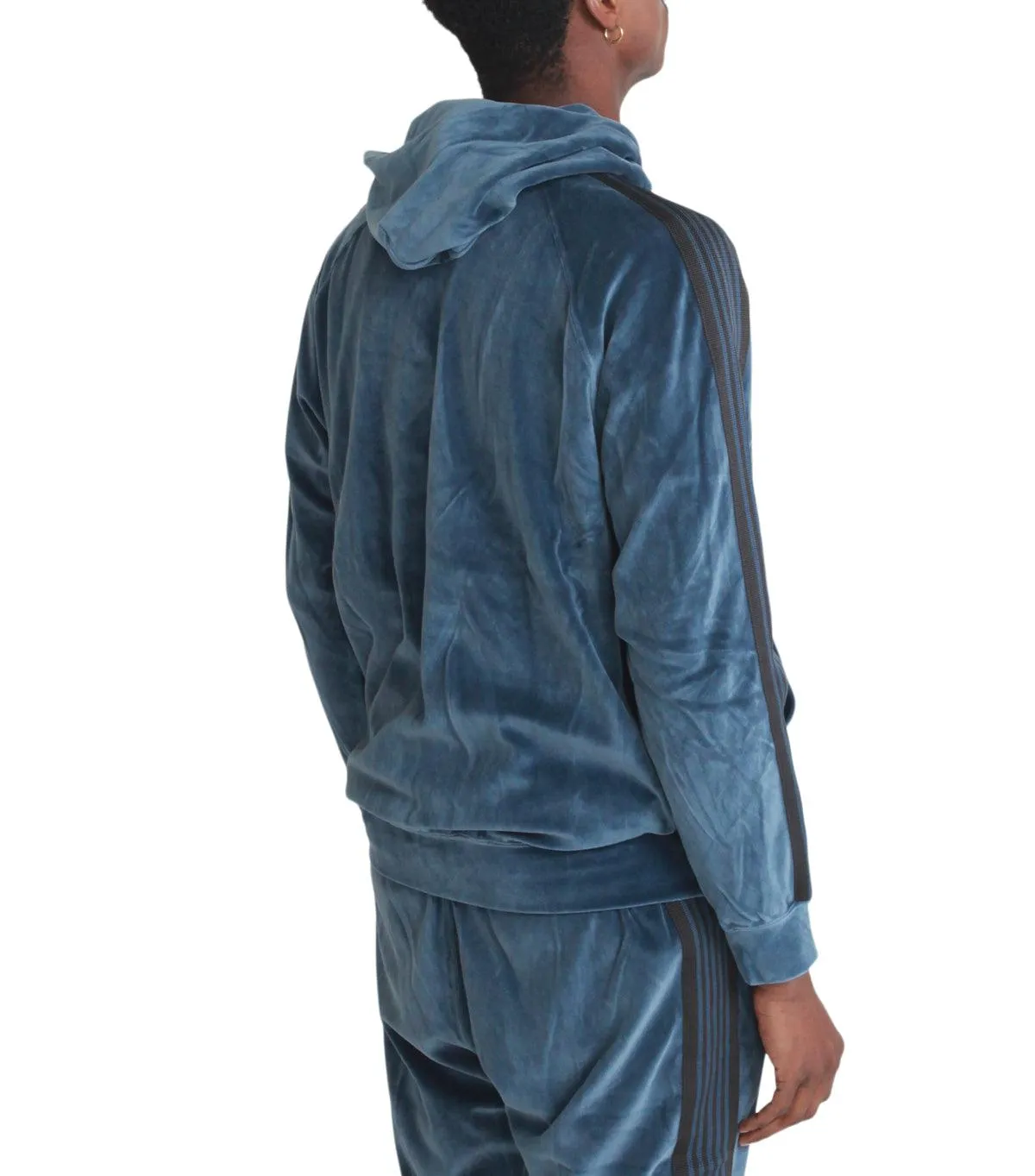 Needles Velour Track Hoody Blue