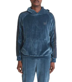 Needles Velour Track Hoody Blue