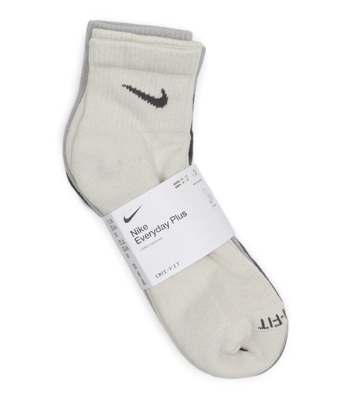 Nike Everyday Plus Cushioned Ankle Socks Cream Multi