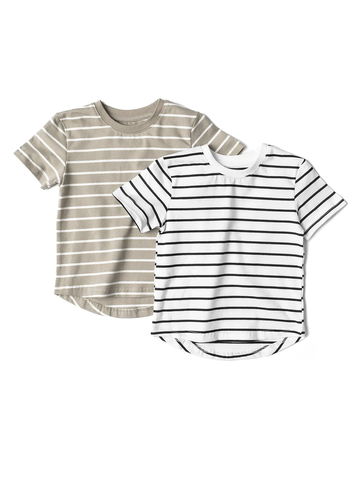Pinstripe Tee - White and Black
